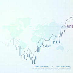 stock market business candle stick graph display background