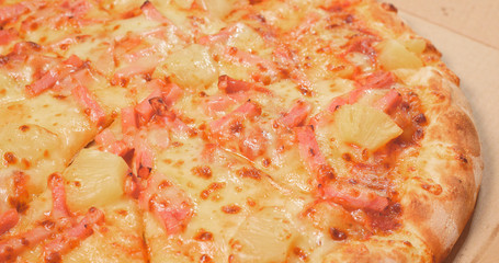 Close up of delicious pizza
