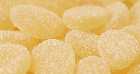 Stack of Yellow sugar candy