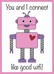 Robot Valentine Greeting Card