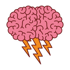  brain science mind intelligence mental design creative think vector illustration