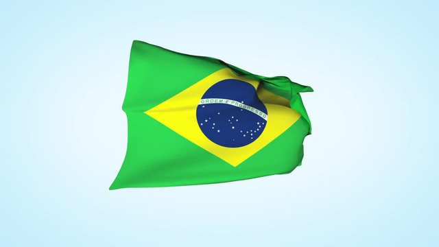 Animation of Brazil flag with matte