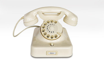 altes Telefon der Fünfziger Jahre Vorderansicht