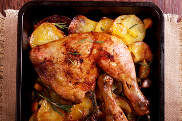 Herby chicken and potato traybake