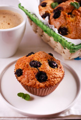 Blueberry cornmeal cake