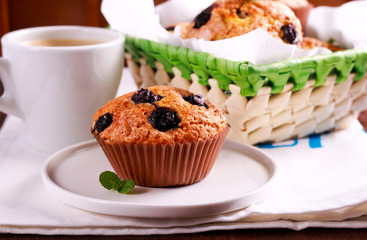 Blueberry cornmeal cake