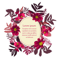 hand drawn flower card