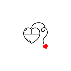 Love Logo with mouse concept 