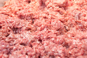 Crushed pork sold in stores.