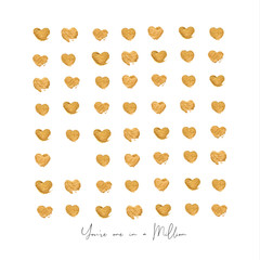 Giftcard gold hearts