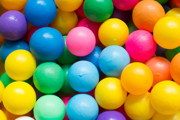 colorful plastic balls on children's playground