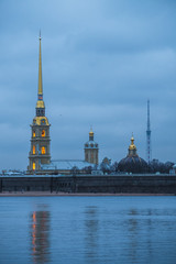 Sankt Peterburg winter landscape, Russian Federation, January