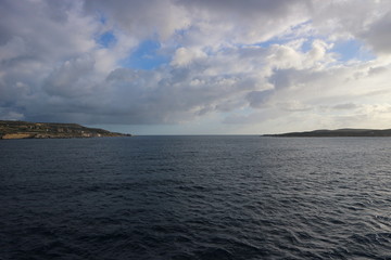 View of the Comino island and Malta