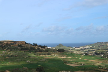View to Gozo from Citadella of Rabat, Gozo, Malta