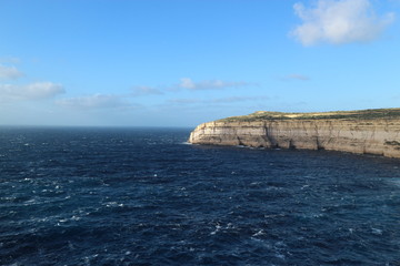 Fototapeta na wymiar Dwejra cliffs, Gozo, Malta