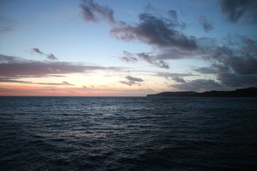 Mediterranean sea and Gozo island at the sunset, Malta