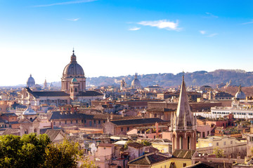 Fototapeta na wymiar Aerial view of the Rome Italy. Beautiful cityscape view of Rome