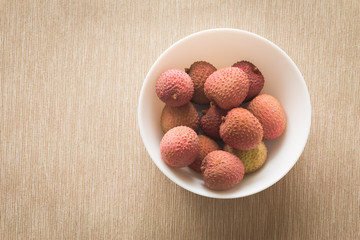 Lychee on the table.