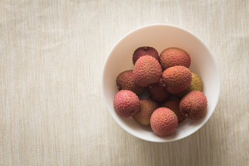 Lychee on the table.