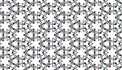 Ancient Geometric pattern in repeat. Fabric print. Seamless background, mosaic ornament, ethnic style. 
