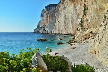 Crédence de cuisine en verre imprimé Côte Greece,island Paxos-view of the Erimitis cliff and beach