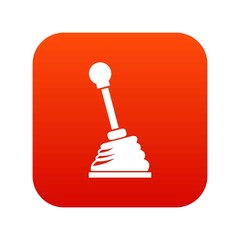 Gear stick icon digital red
