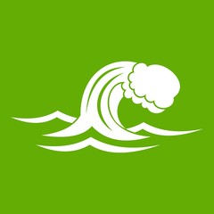 Foamy wave icon green