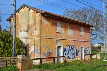 Old disused railway station.