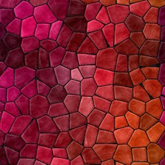 abstract nature marble plastic stony mosaic tiles texture background with black grout - vivid red pink purple orange colors