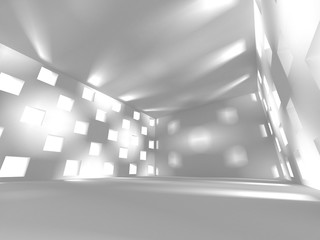 Naklejka premium Futuristic White Architecture Design Background