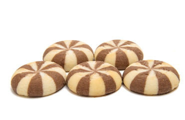 striped cookies isolated