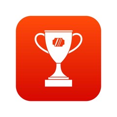 Winner cup icon digital red