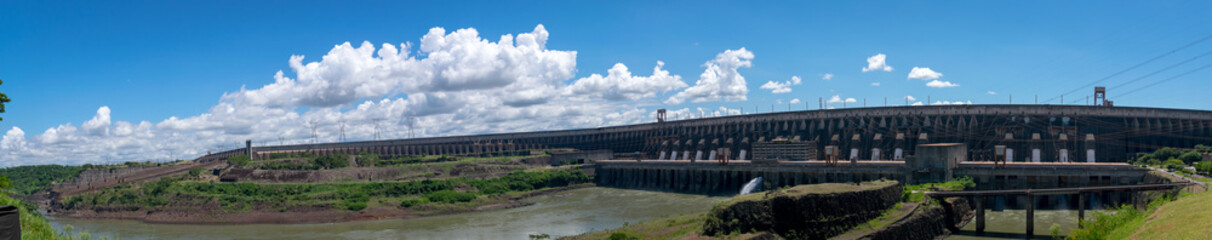 The Itaipu Dam is a hydroelectric dam on the Paraná River located on the border between Brazil and Paraguay.