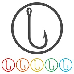 Fishing logo, 6 Colors Included