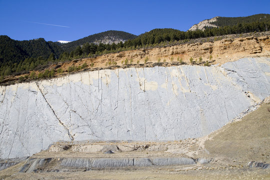 Dinosaur footprints in Fumanya, Spain.