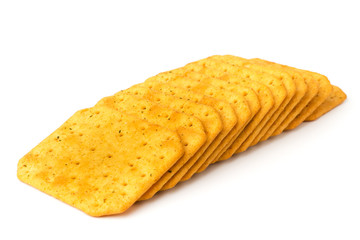 Cookies a cracker on a white background isolated.