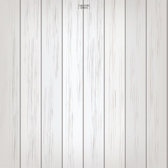 White wood pattern and texture background. Vector illustration.