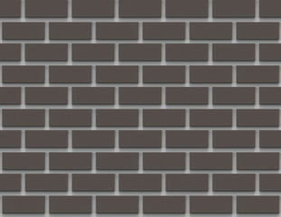 3d rendering. seamless Dark gray color bricks wall texture background.