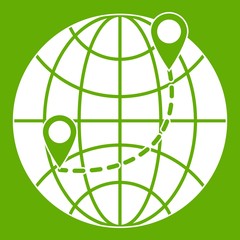 Globe icon green
