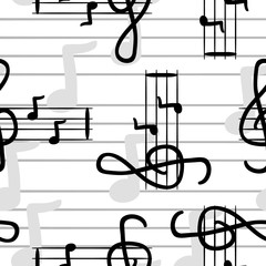 Naklejka premium Clef Lines Texture Pattern