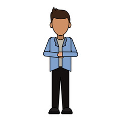 Man avatar cartoon icon vector illustration graphic design