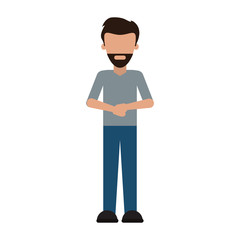 Man avatar cartoon icon vector illustration graphic design