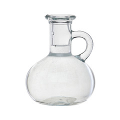 Jug. Storage of drinks. For a liquid. Glass. Isolated. 