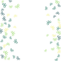 Festive Background with Colorful Bows. Cute Pattern for Postcard, Print, Banner or Poster. Small Pretty Bows For Party Decoration, Wedding, Birthday or Anniversary Invitation. Vector
