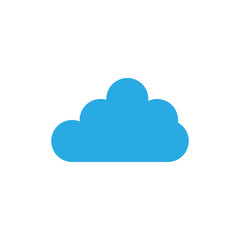 Blue cloud logo design template vector