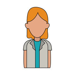 Woman doctor avatar cartoon icon vector illustration graphic design