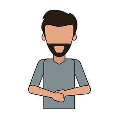 Man avatar cartoon icon vector illustration graphic design