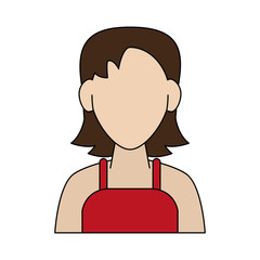 Woman avatar cartoon icon vector illustration graphic design
