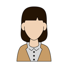 Woman avatar cartoon icon vector illustration graphic design