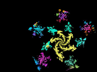 abstract multicolored fractal pattern
